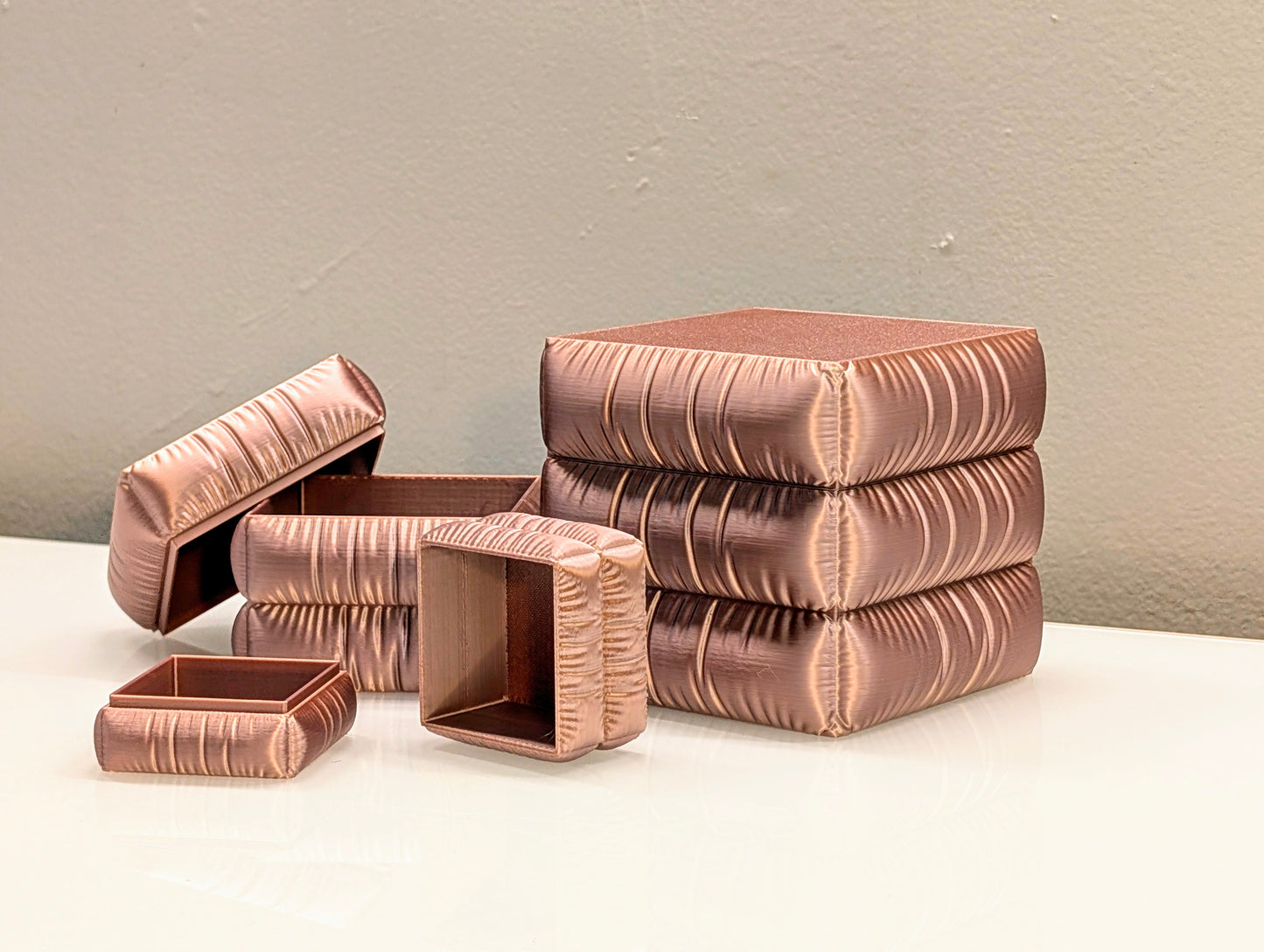 Faux Cloth Storage Boxes