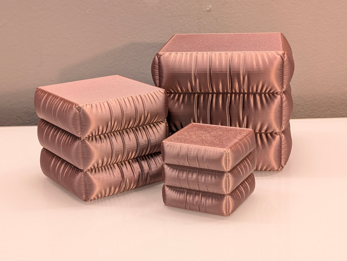 Faux Cloth Storage Boxes