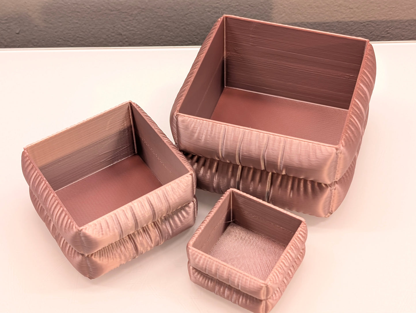 Faux Cloth Storage Boxes