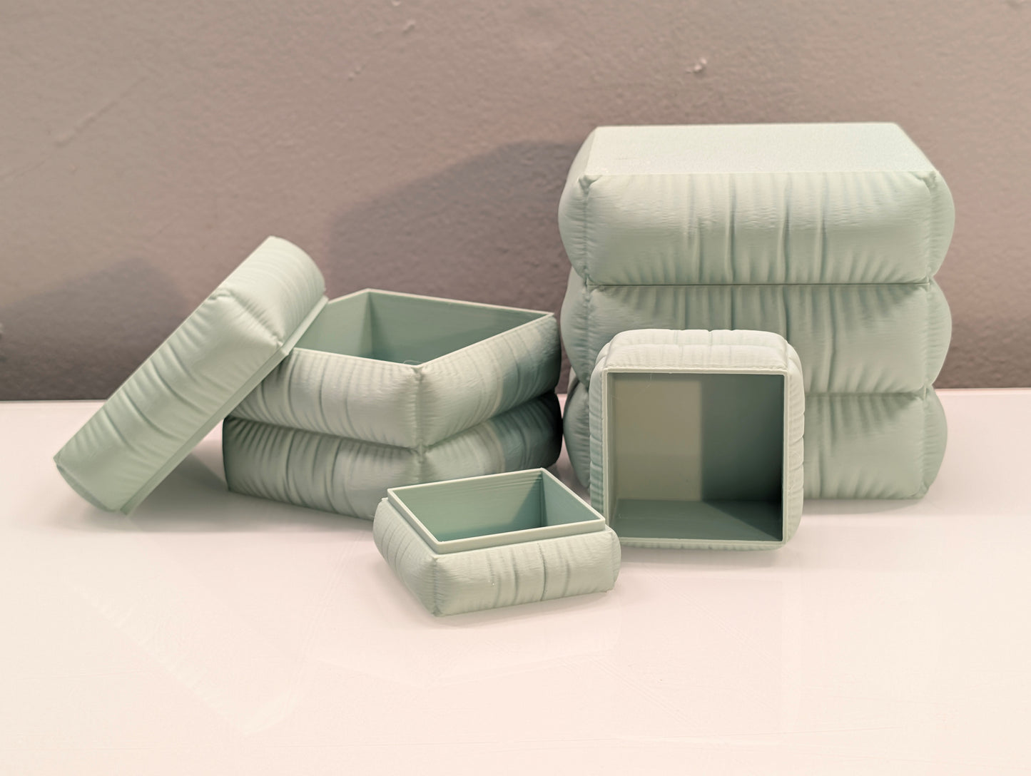 Faux Cloth Storage Boxes