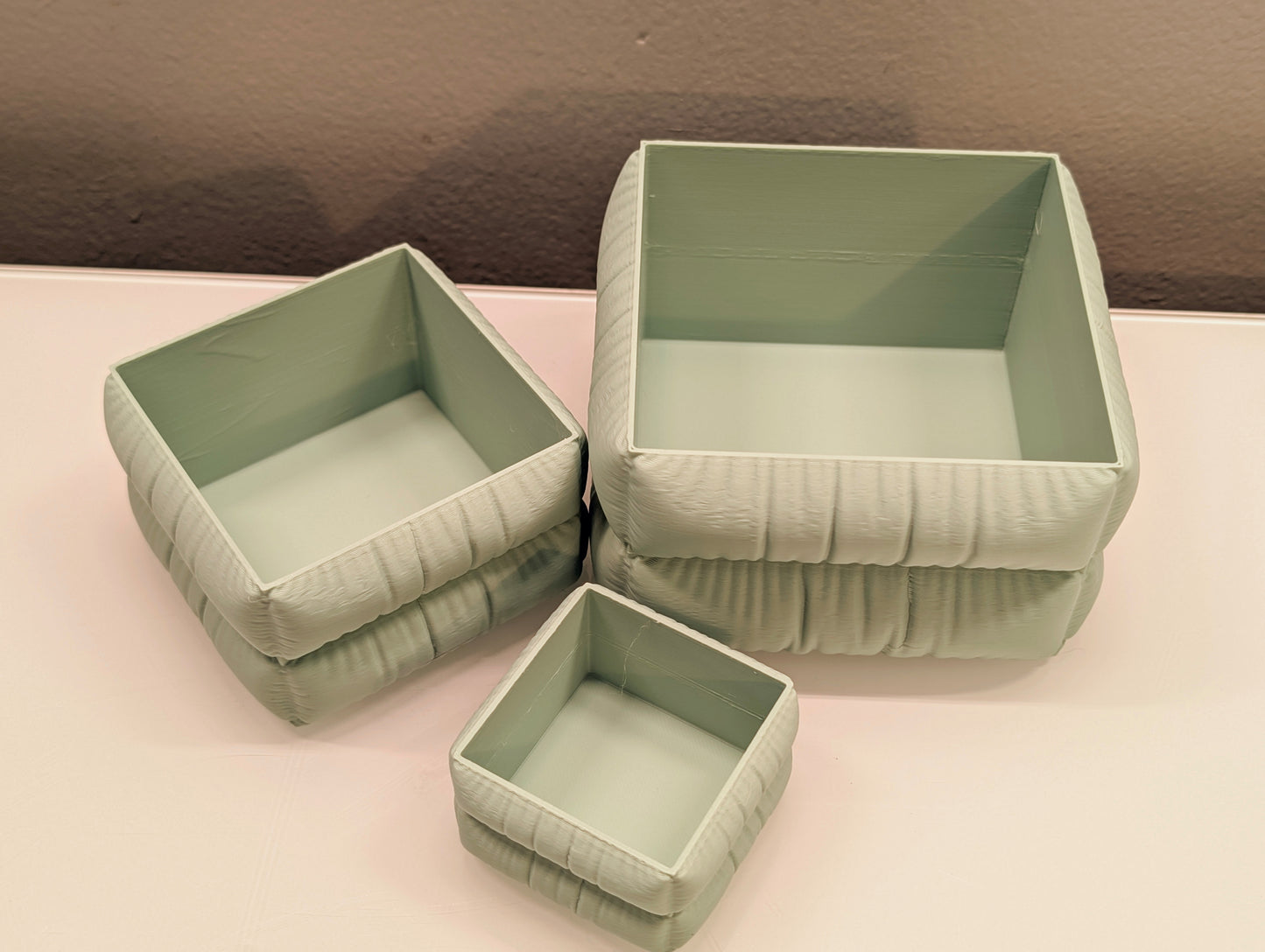 Faux Cloth Storage Boxes