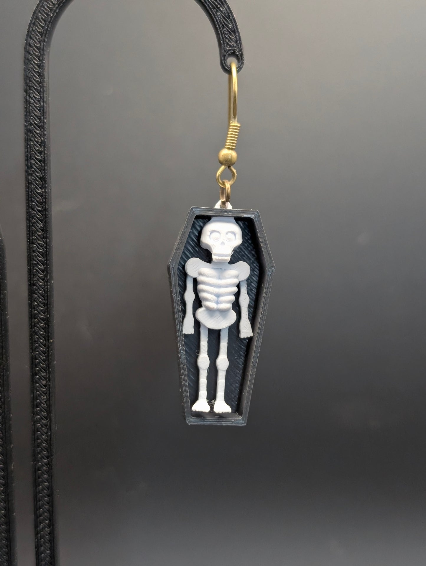 Skeleton in Coffin Earrings
