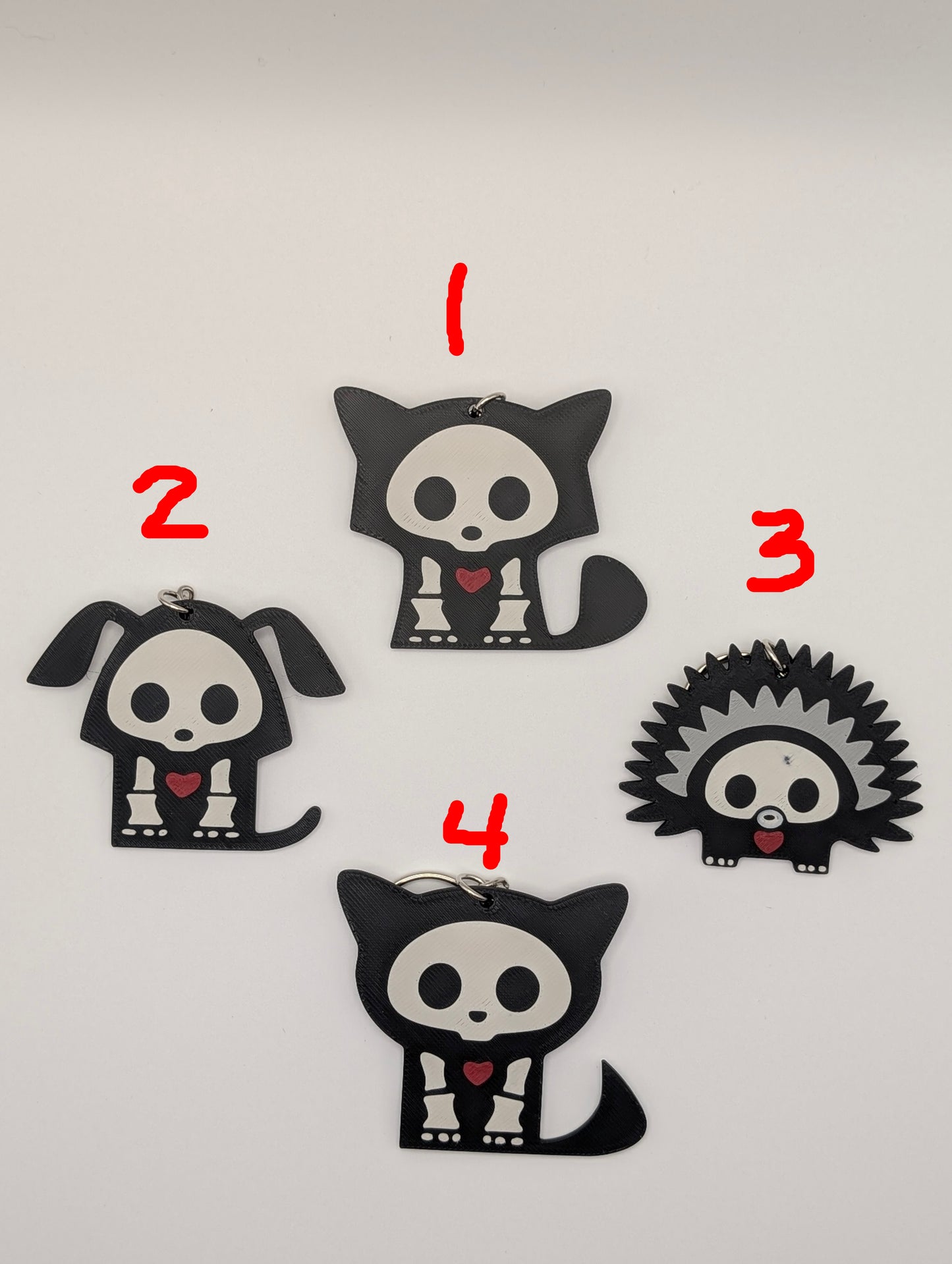 Skeleton Animal Keychain