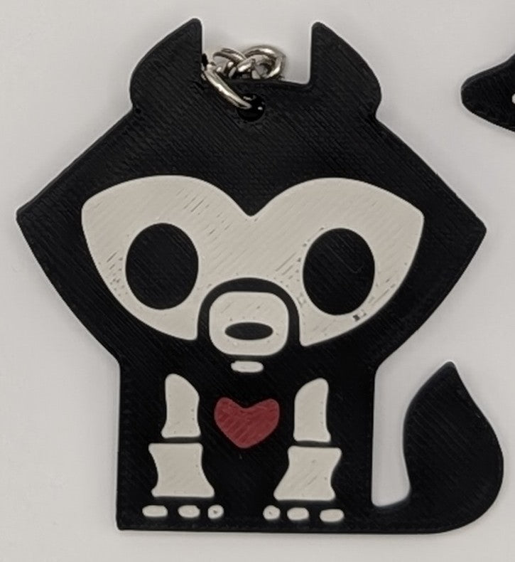 Skeleton Animal Keychain