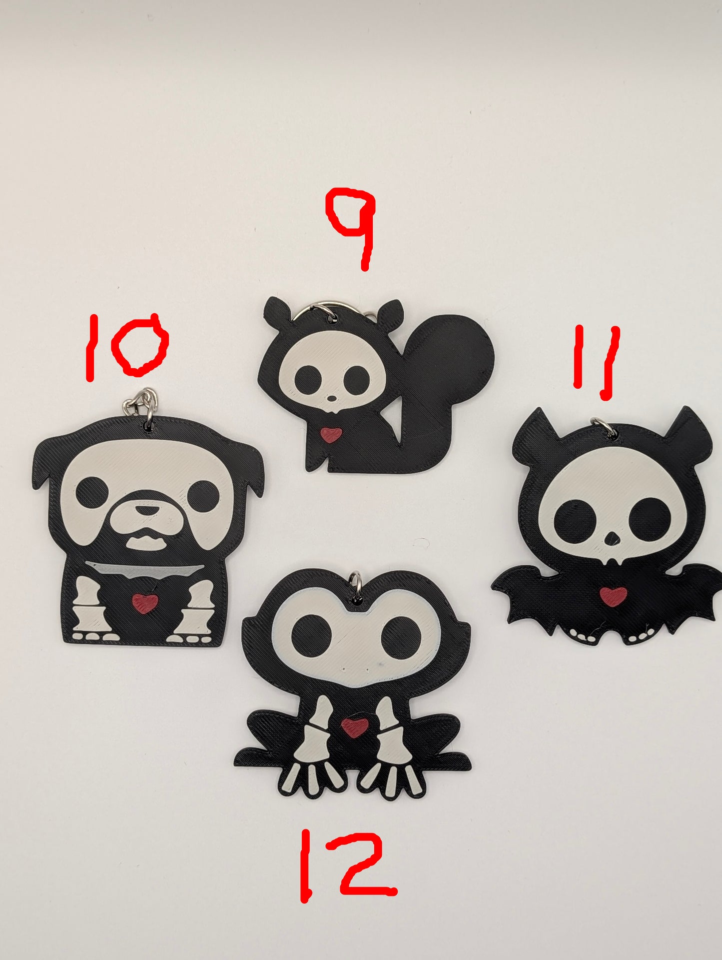 Skeleton Animal Keychain