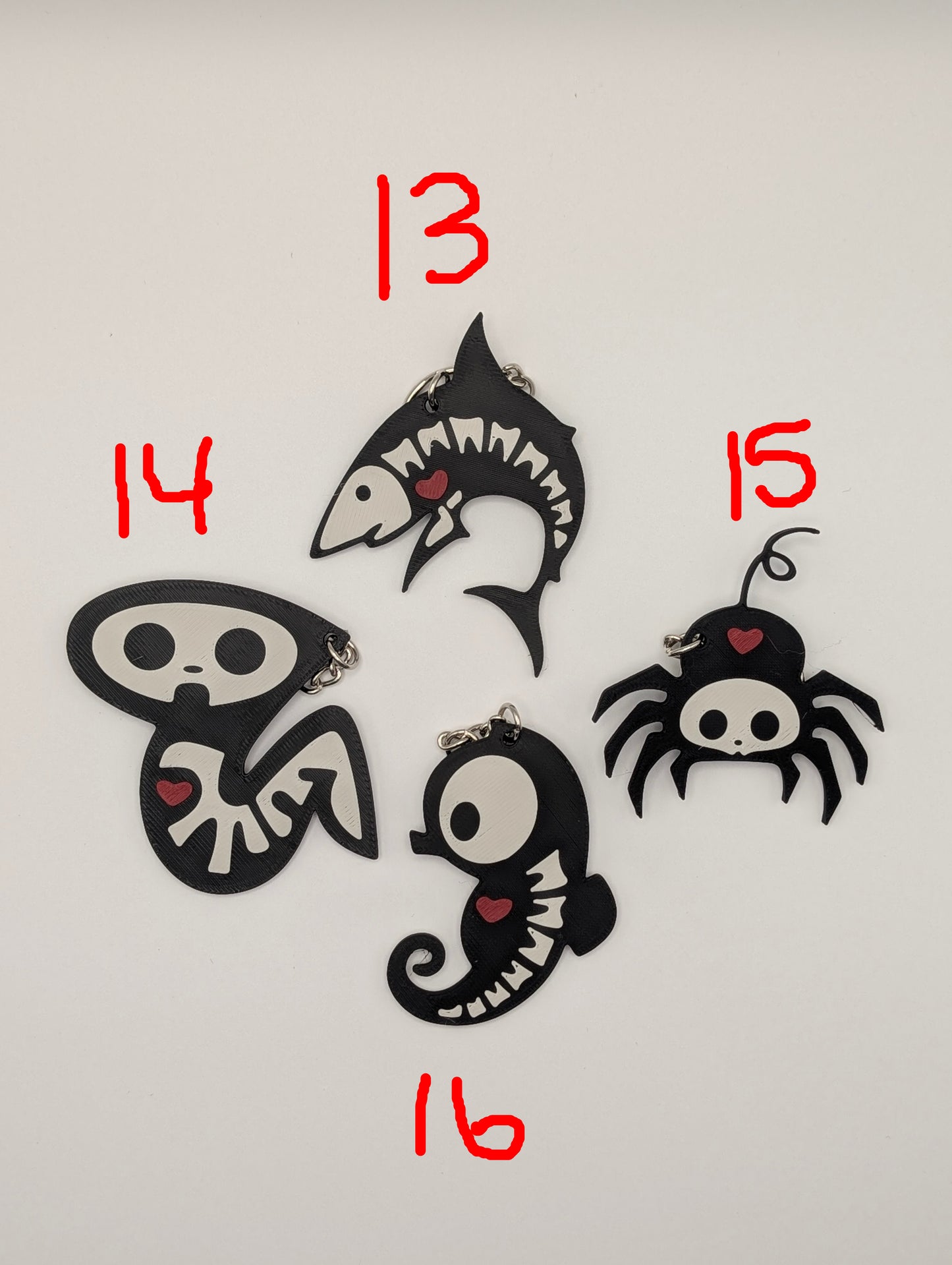 Skeleton Animal Keychain