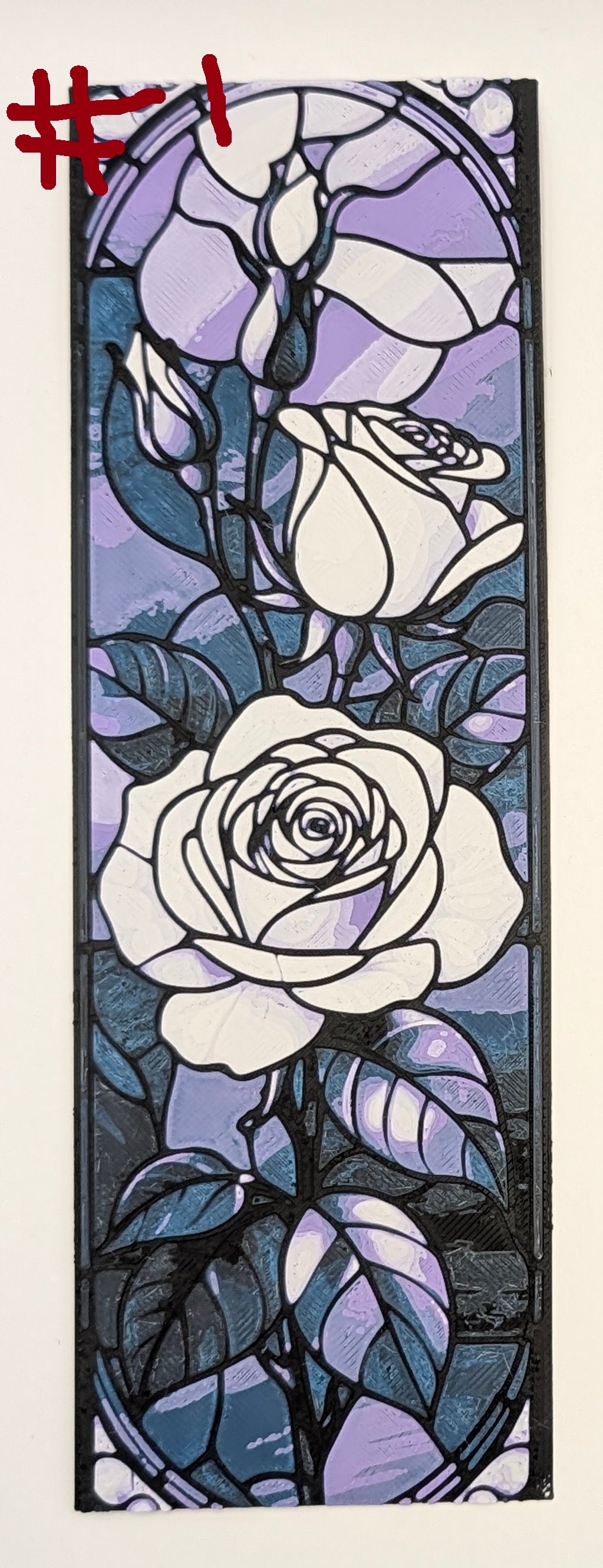 Stained Glass Roses Bookmarks