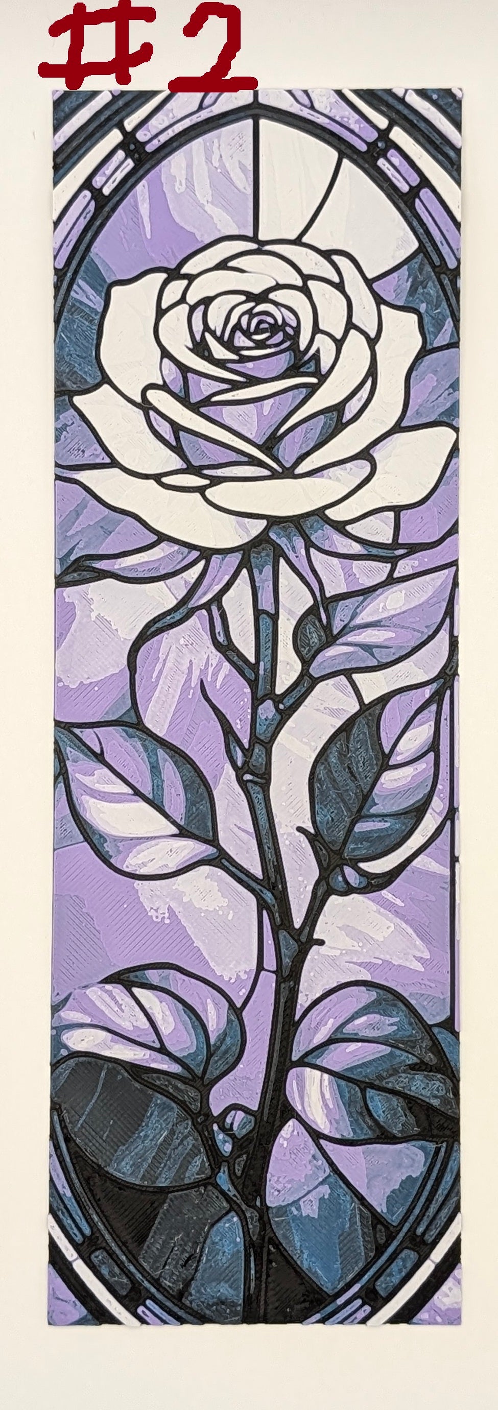 Stained Glass Roses Bookmarks