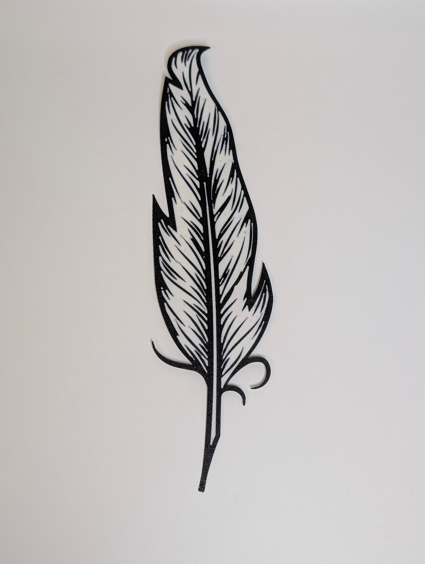 Black & White Feather Bookmark