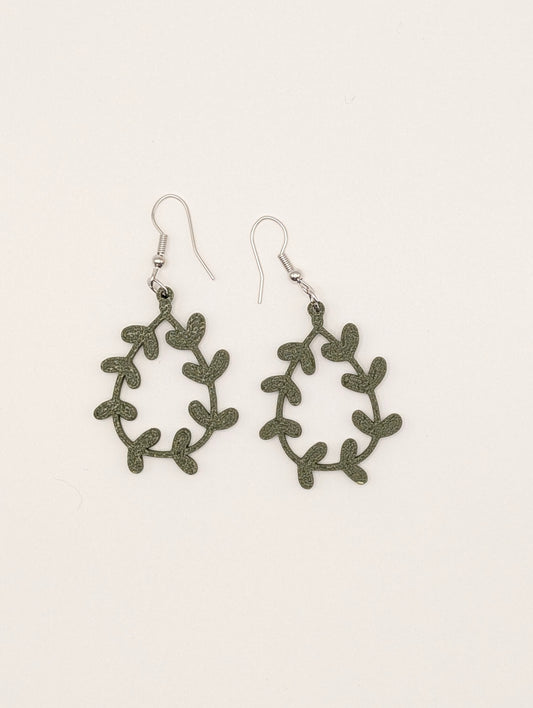 Round Leaves Earring