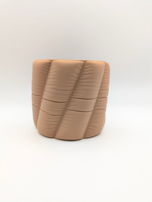 Quilted Plant Pot - Tilted Quilted