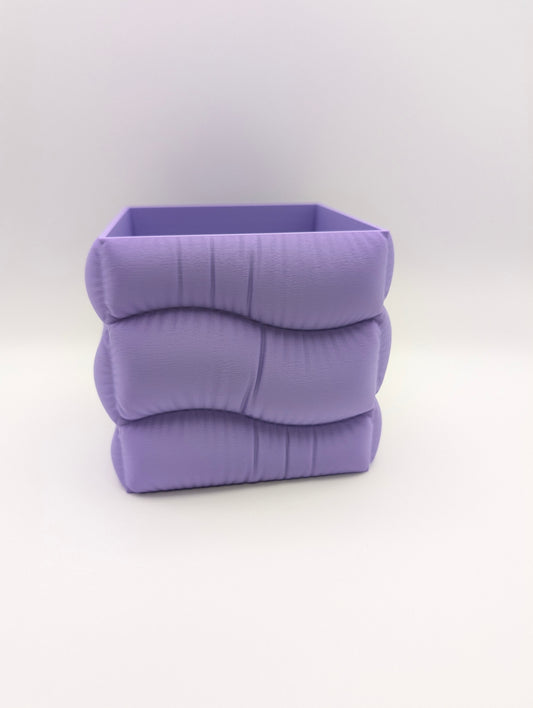 Quilted Plant Pot - Wavy