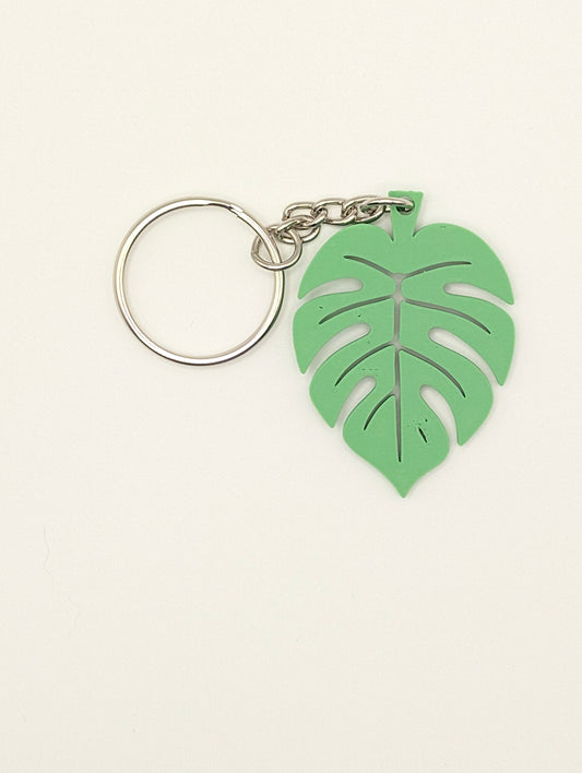 Monstera Leaf Keychain