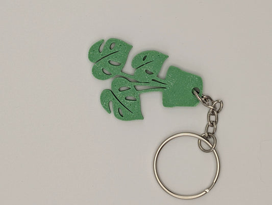 Monstera Plant Keychain