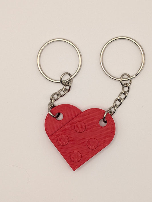 Puzzle Heart Keychain
