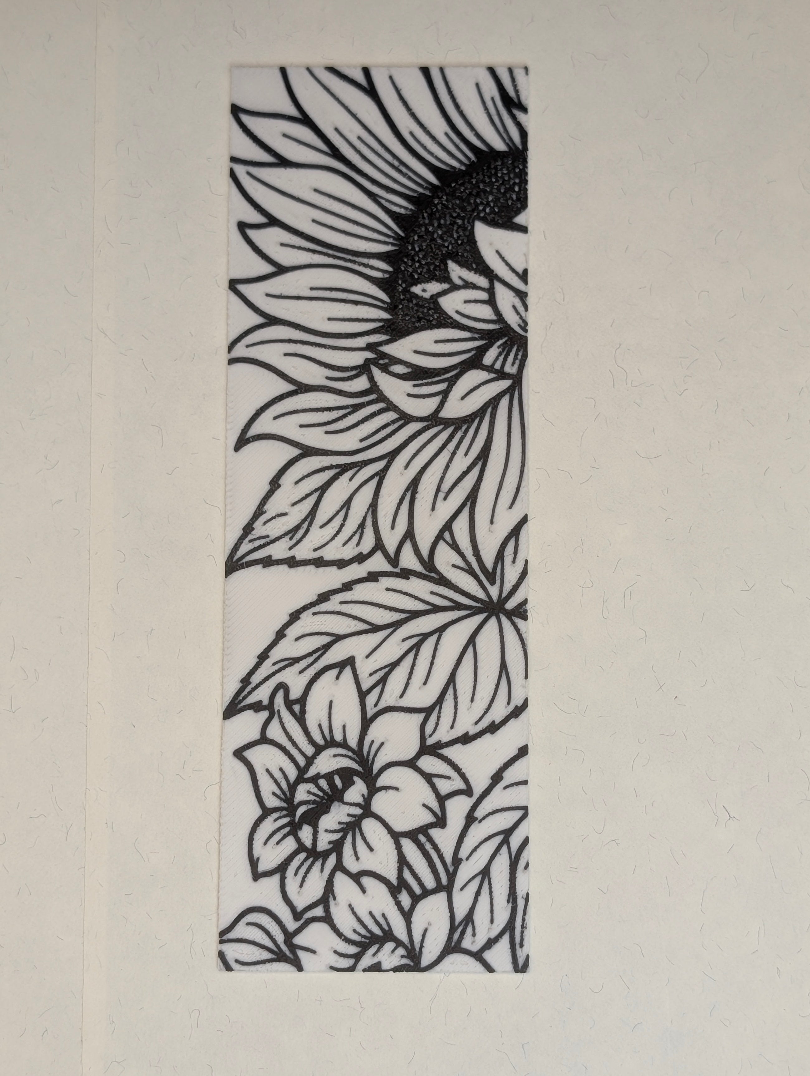 Three Layer Bookmark Sunflower Bookmark – Layerworks 3D